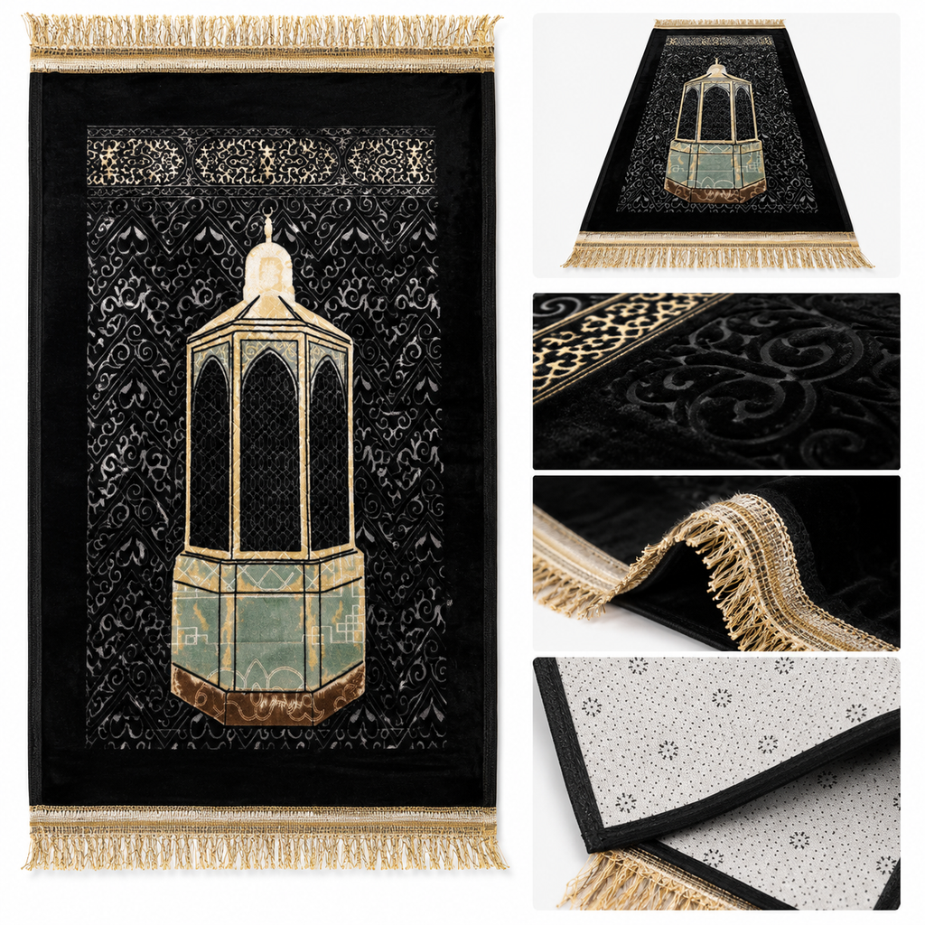AM-P03 Black Gold Lantern Prayer Mart detail collage