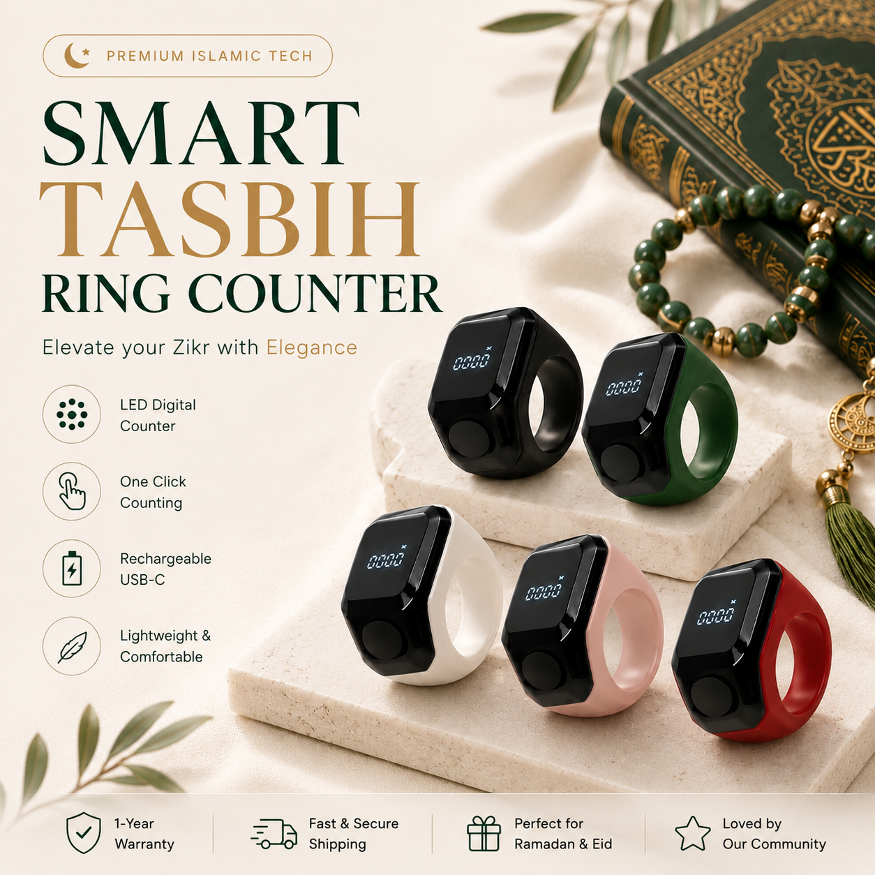 Digital Dhikr Ring