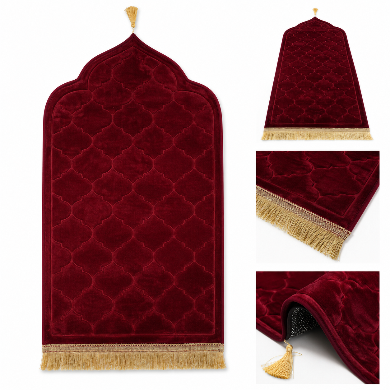 Burgundy AM-P02 Quilted Arch Prayer Mart