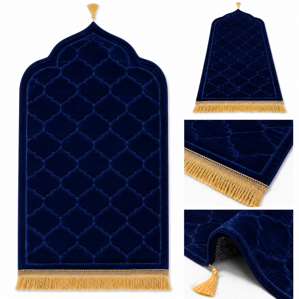 Navy Blue AM-P02 Quilted Arch Prayer Mart