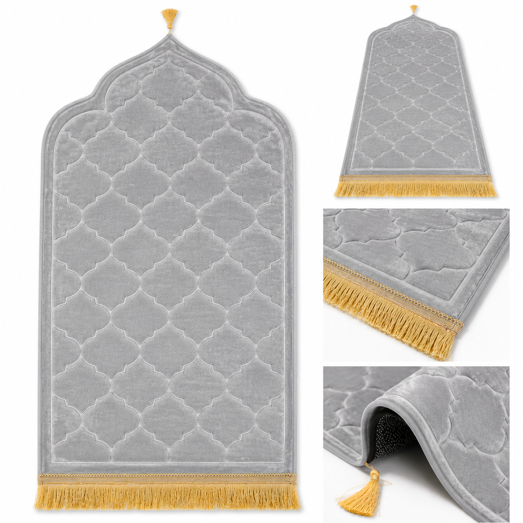 Silver Gray AM-P02 Quilted Arch Prayer Mart