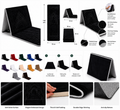 Black foldable backrest prayer mart feature and size guide
