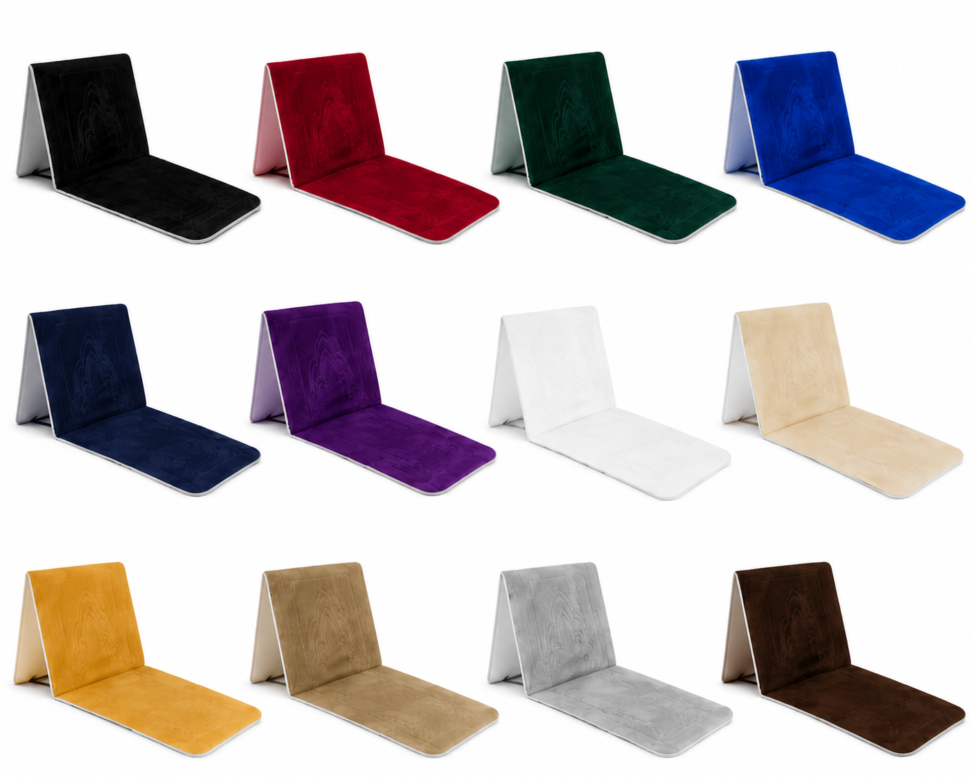 Foldable backrest prayer mart available color collection