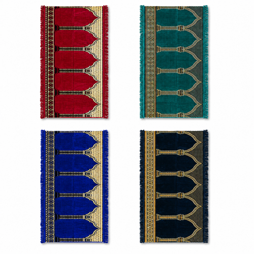 Multi-person prayer rug available colors in red green blue and black