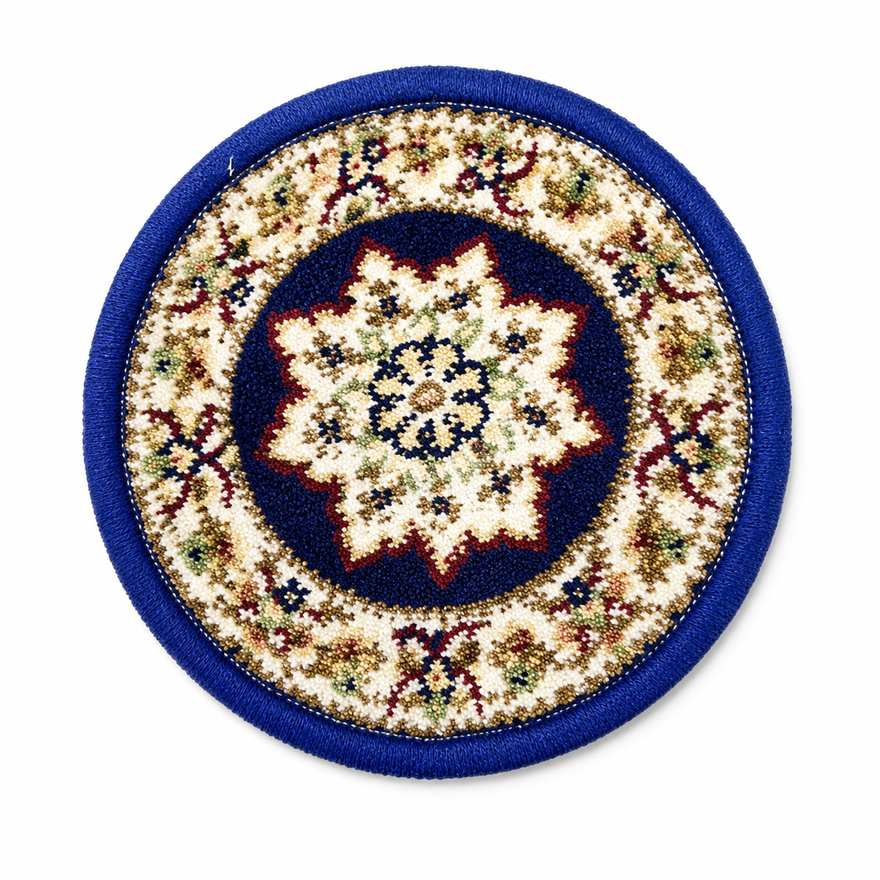 Royal Blue mini Persian rug teapot mat round coaster